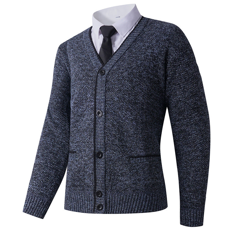 Streetwave Men's V Neck Cardigan Versatile Classic Knitwear For Office And Casual