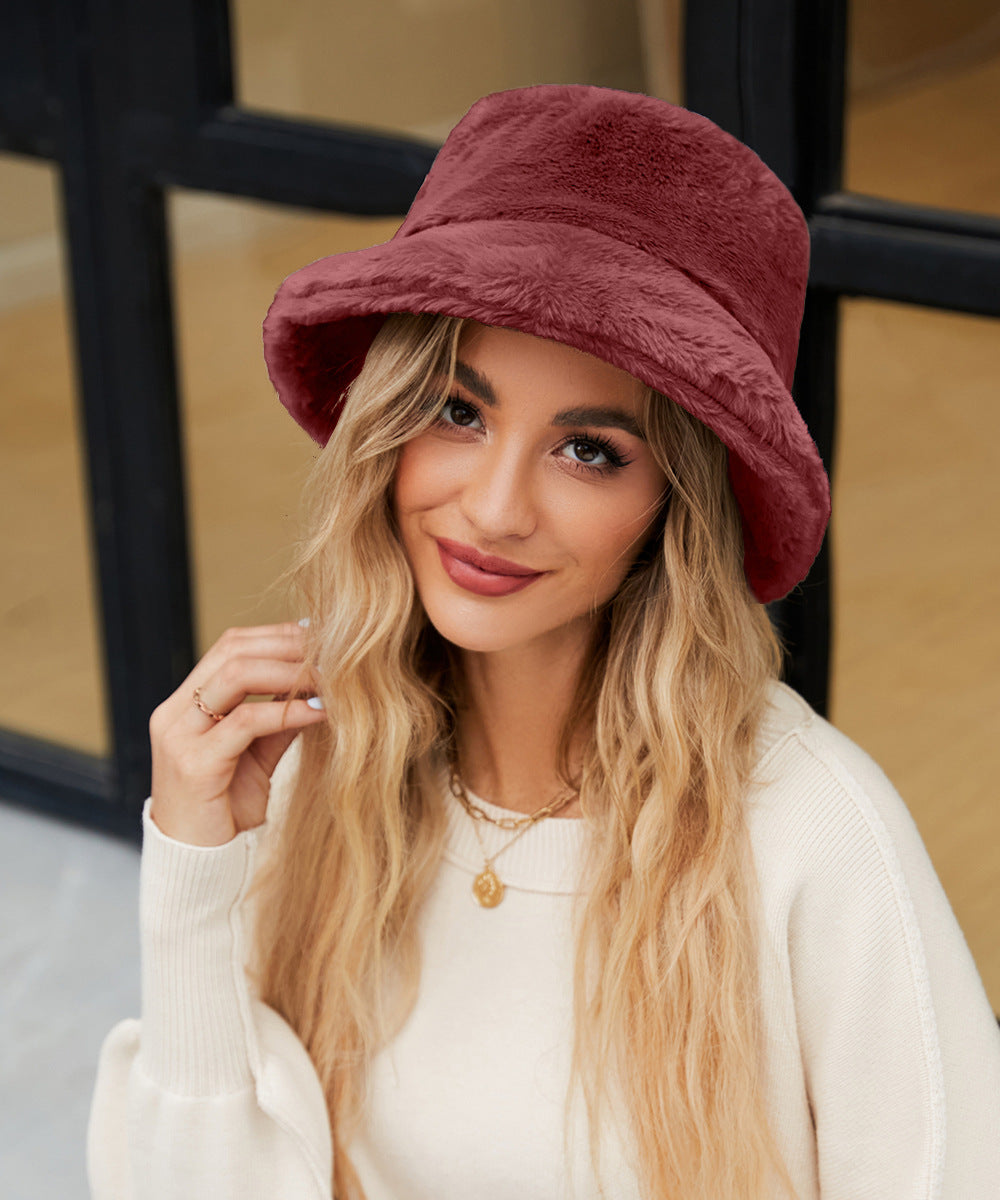 Street-Wave Women Plush Hat - Cozy Soft Fur For Stylish Winter Warmth And Chic Look