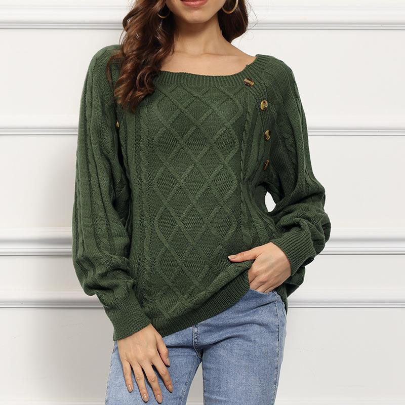 Street Wave Cable Knit Sweater With Textured Pattern For Women Cozy Everyday Knitwear