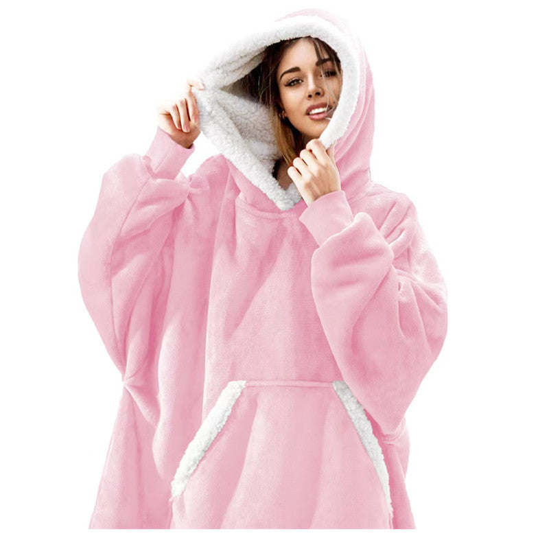 Streetwave Cozy Hoodie Poncho For Women With Soft Fleece Lining And Practical Pockets