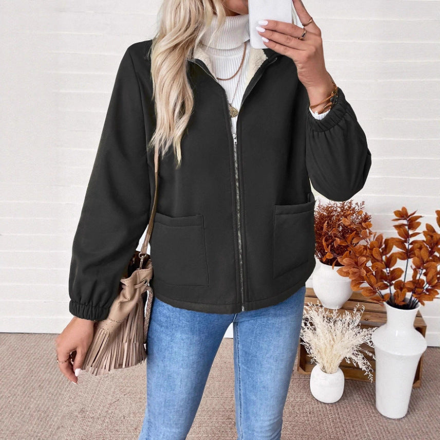 Streetwave Womens Casual Quilted Jacket With High Collar Cozy Durable Puffer For Everyday Style
