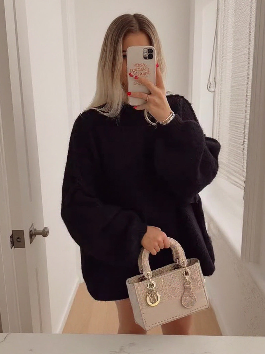 Streetwave Women Oversized Knit Sweater Soft Cozy Material with Trendy Sleeves for Winter