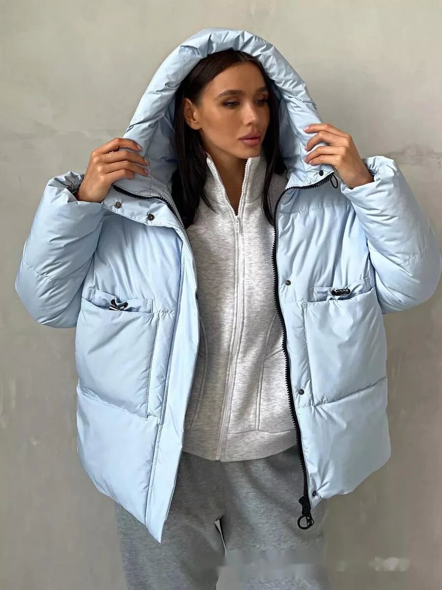 Street Wave Womens Puffer Winter Jacket With High Collar And Practical Pockets For Women Cozy Warmth