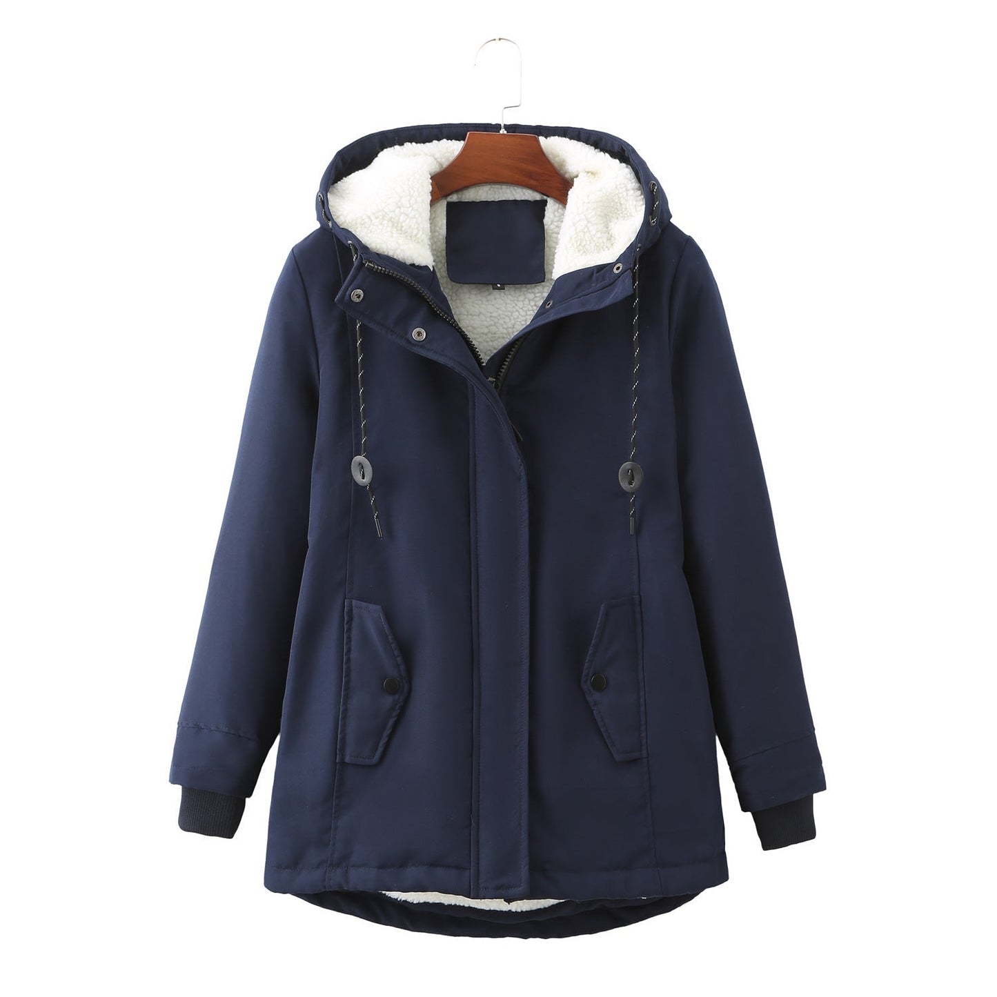 Street-Wave Aurora Lambswool Parka For Women Ultra Warmth Waist-Defining Fit Fleece-Lined Hood