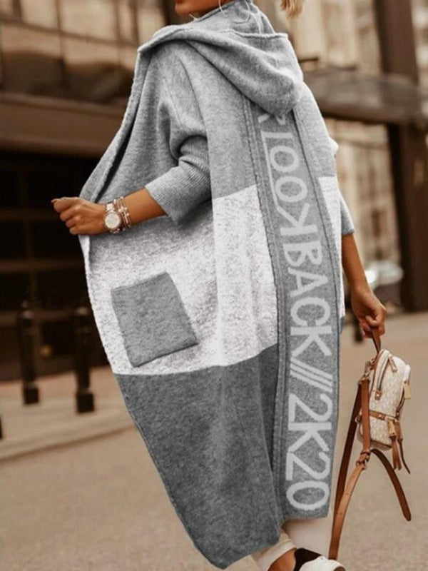 Streetwave Women Hooded Cardigan Cozy Oversized Wrap With Soft Knit Fabric Versatile For Day To Night Style