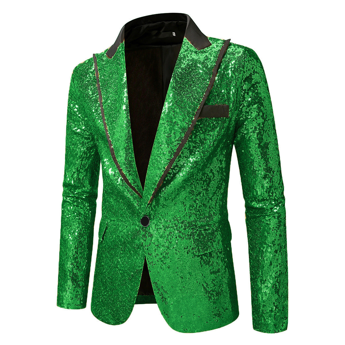Streetwave Glittering Satin Sequin Smoking Blazer For Men Luxurious Evening Event Glam