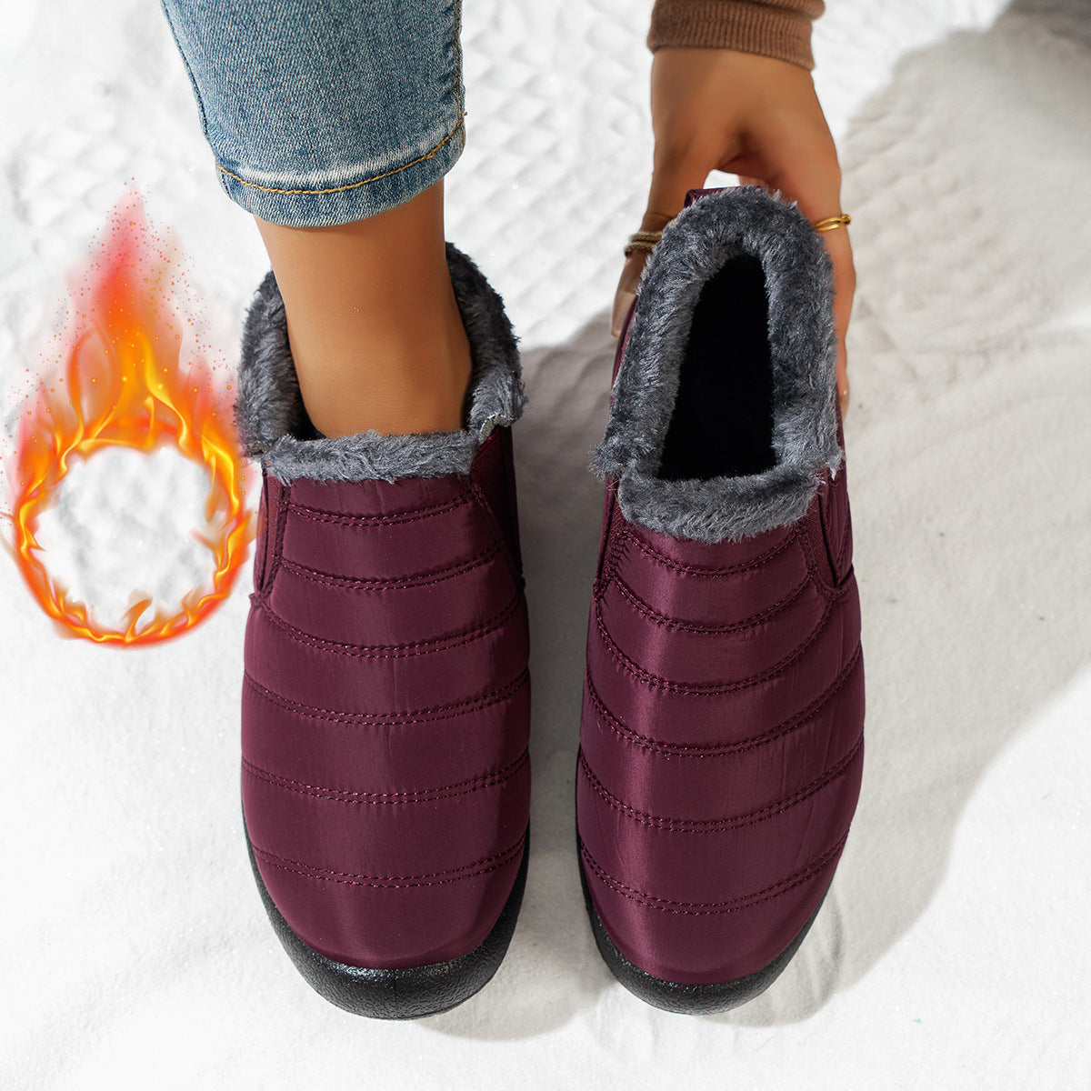 Streetwave Womens Comfortable Winter Boots For Women With Cozy Fleece Lining And Non Slip Sole