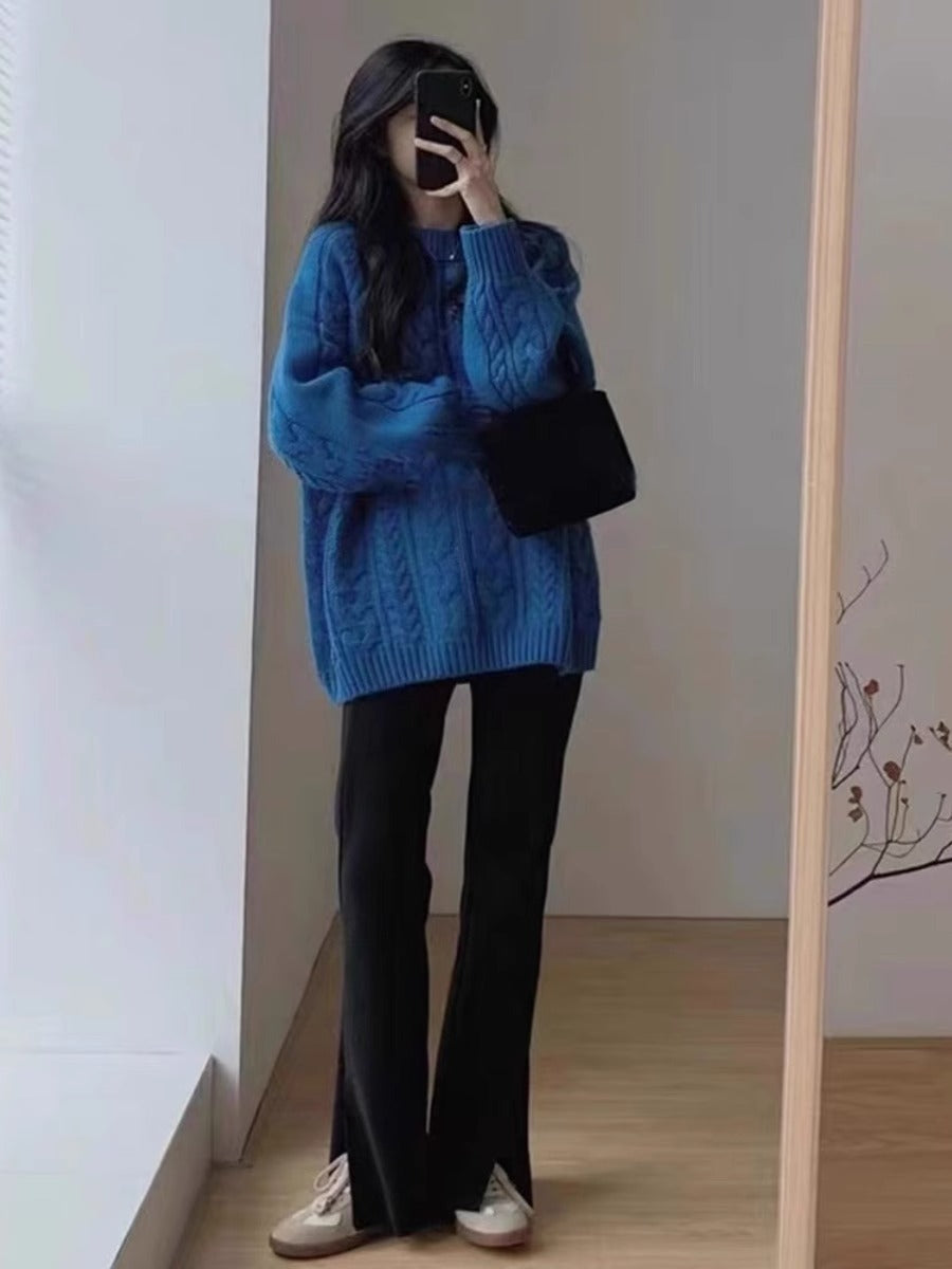 Street-wave Womens Oversized Chunky Cable Knit Sweater Cozy Warm Casual Knitwear