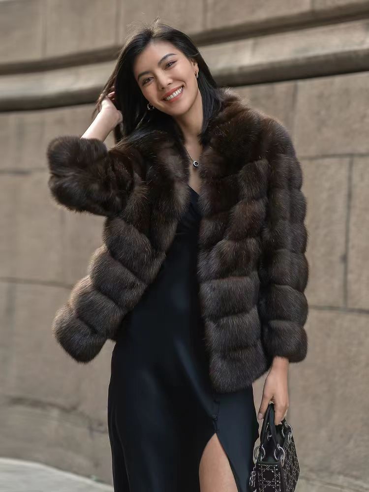 Streetwave Womens Elegant Faux Fur Short Jacket With Luxurious Volume And Warmth