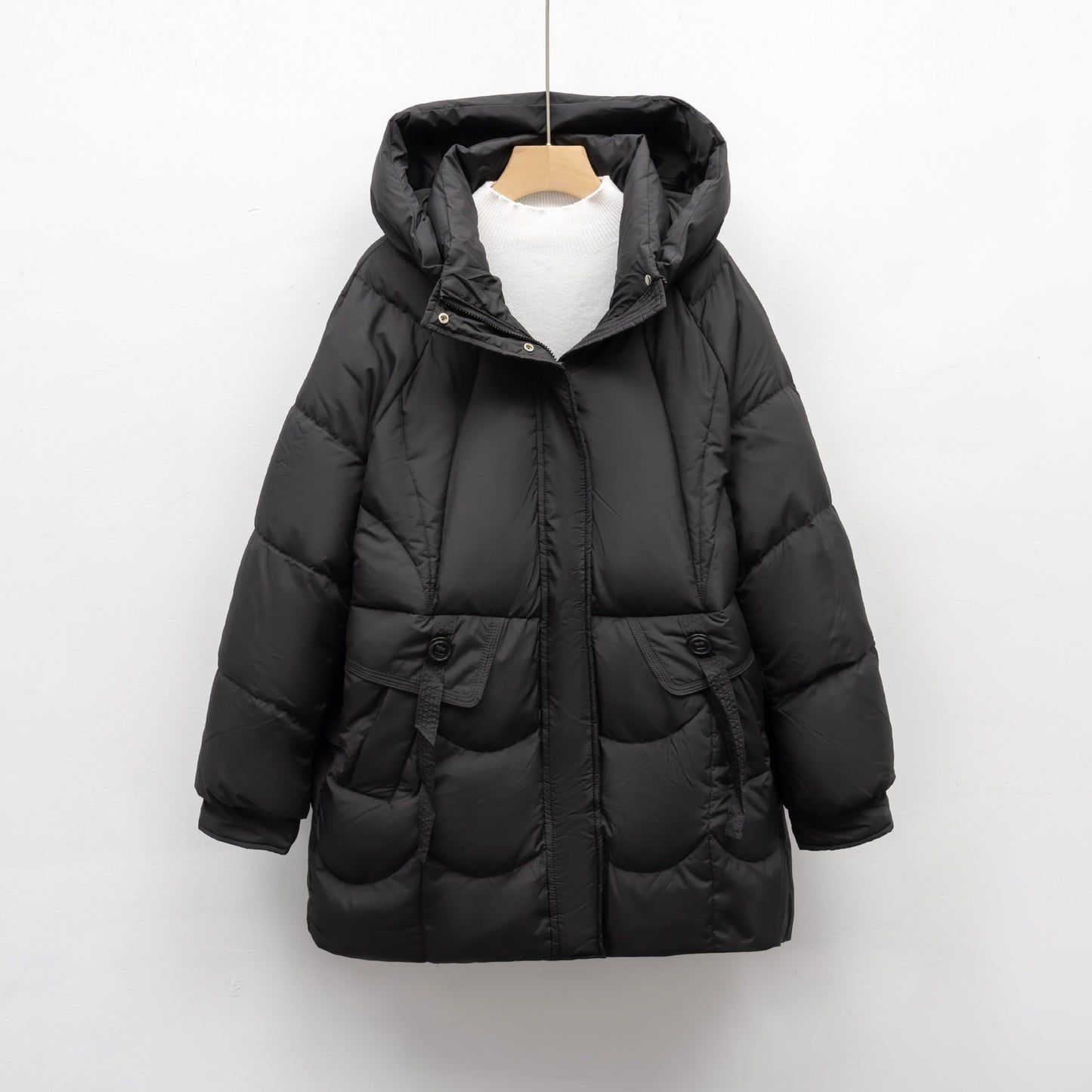 Street Wave Womens Puffer Jacket With Hood For Winter Warmth And Everyday Style Essential