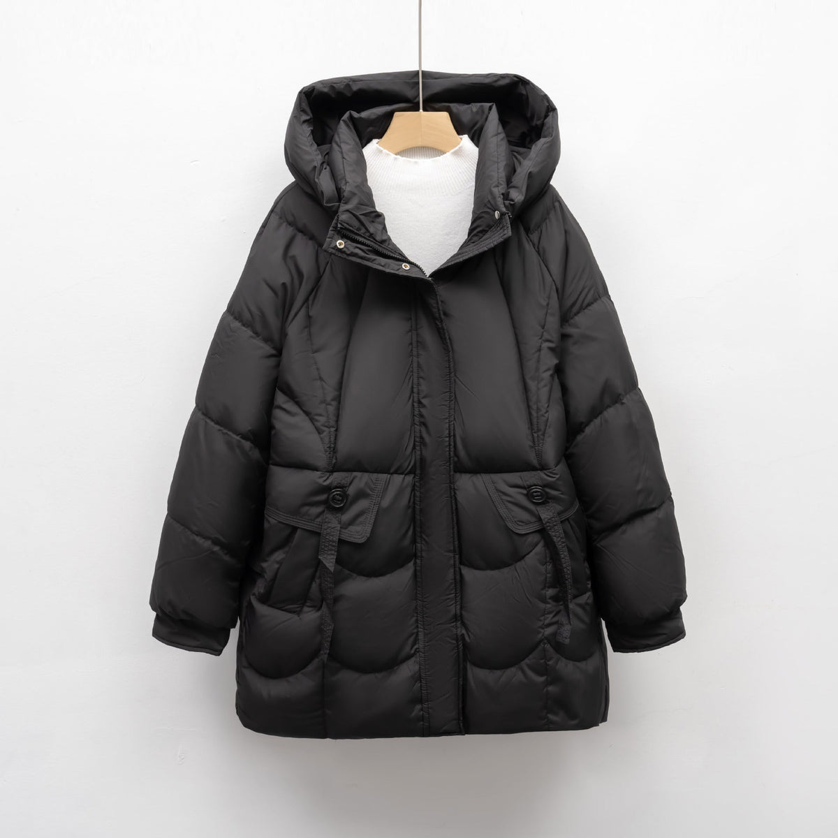 Street Wave Womens Puffer Jacket With Hood For Winter Warmth And Everyday Style Essential