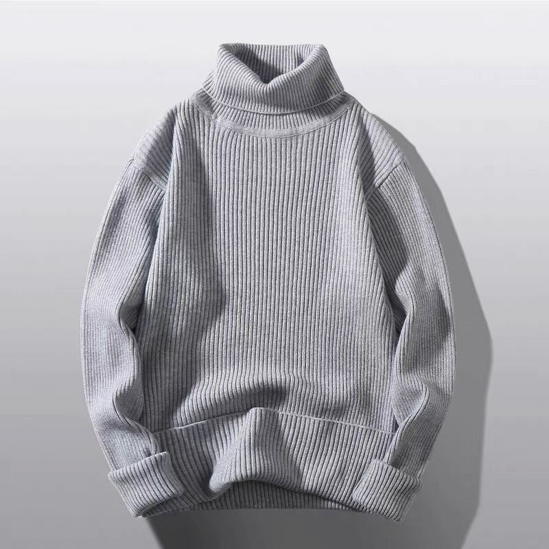 Street-Wave Women's Soft Ribbed Turtleneck Knit Sweater For Cozy Everyday Warmth And Comfort
