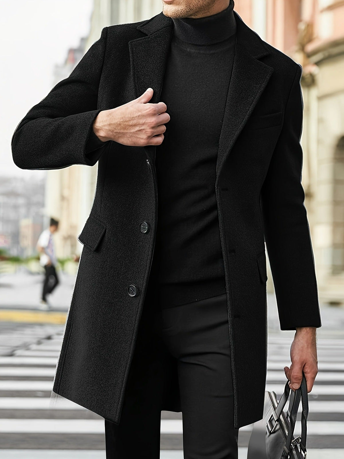 Men's Wool Overcoat Street-Wave Timeless Elegance For Modern Men Seeking Smart Style
