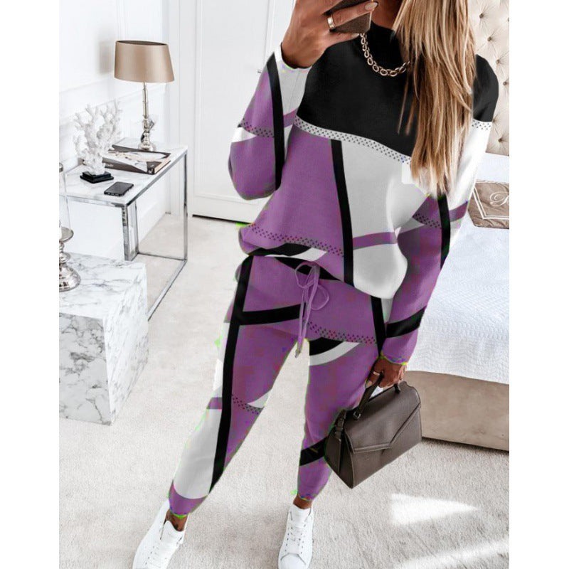 Street-Wave Womens Graphic Sweat Suit With Breathable Comfort For Active Women Everyday Style