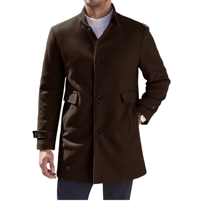 Streetwave Mens Classic Wool Coat Warmth and Timeless Style for Cold Season Premium Wool Blend