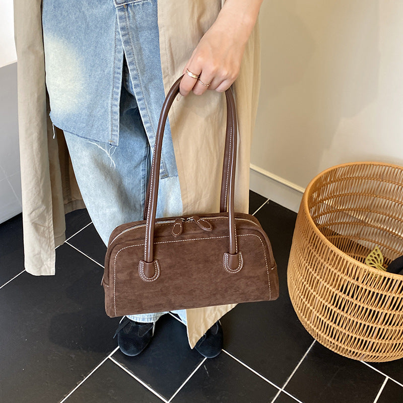 Street-Wave Denise Mini Top-Handle Bag Faux Suede Everyday