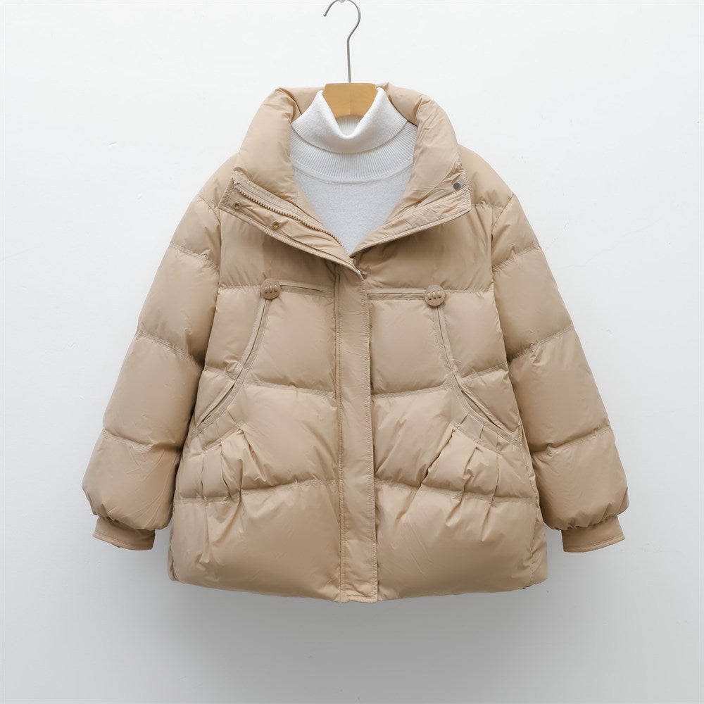 Streetwave Women's Puffer Winter Coat With High Collar For Cozy Warmth And Practical Pockets