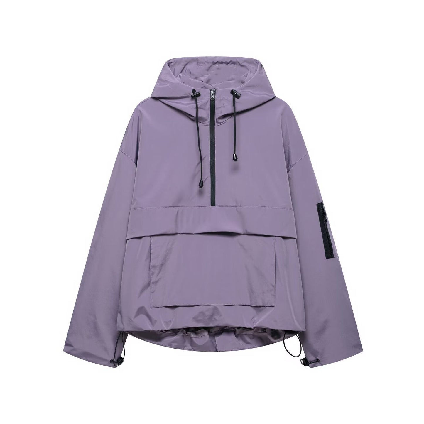 Street-wave Women's Lightweight Anorak Jacket With Practical Pockets Water Repellent For Active Fashion