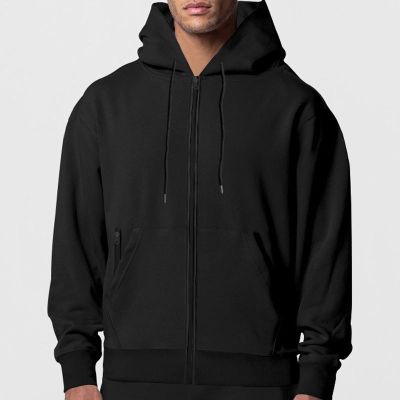 Street-wave Mens Zip Hoodie With Premium Breathable Fabric And Modern Side Pockets For Everyday Comfort