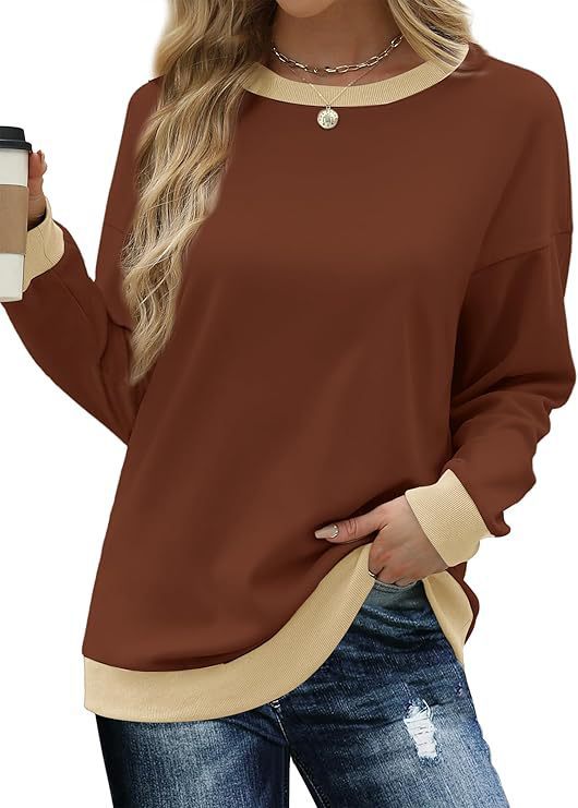 Street-wave Women's Cozy Raglan Sleeve Sweatshirt With Decorative Collar Soft Breathable Knit
