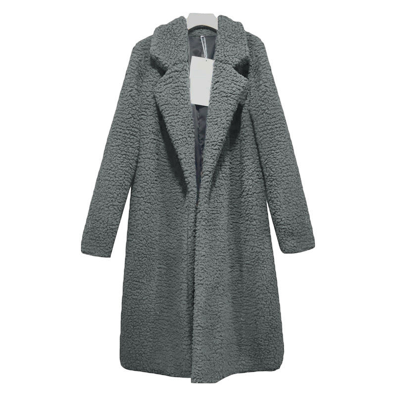 Street-wave Women’s Cozy Open-Front Casual Coat For Everyday Chic And Plush Warmth