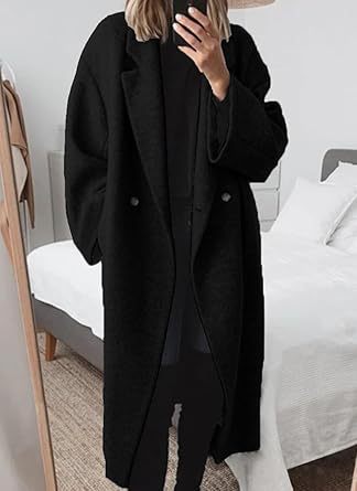 Streetwave Women Oversized Wool Coat With Classic Cut And Cozy Pockets For Everyday Urban Winter Style