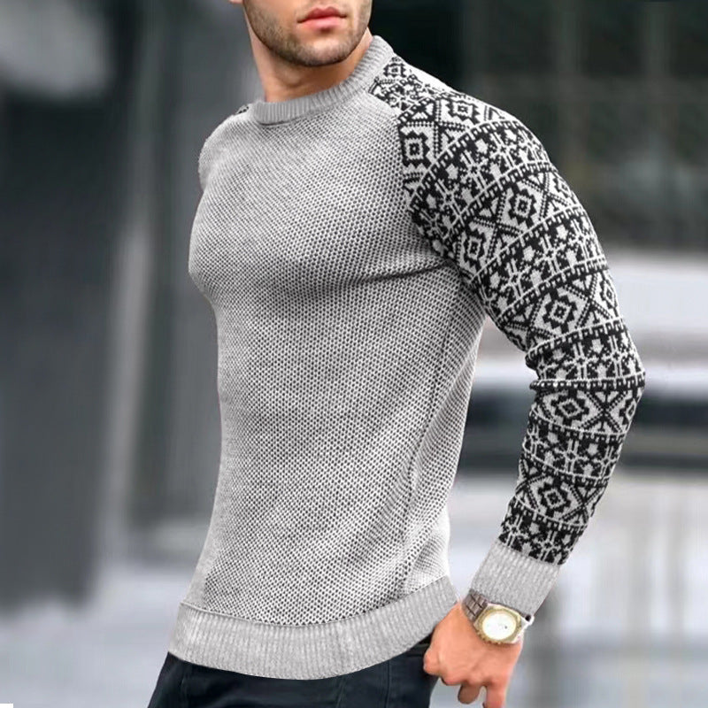 Streetwave Mens Graphic Knit Sweater For Men Premium Comfort Fit With Modern Pattern