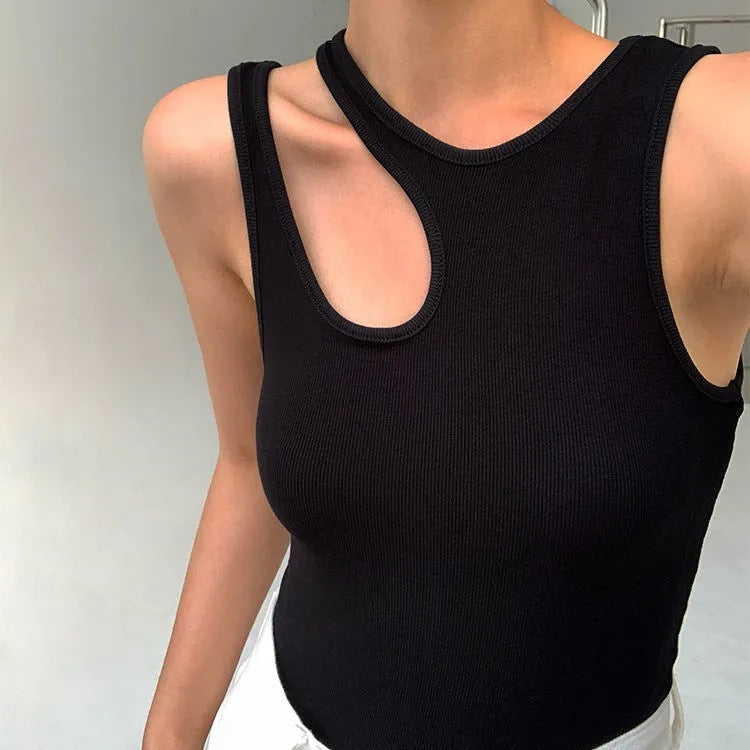 Streetwave Womens Cut Out Tank Top With Sporty Fit For Active Athleisure And Comfort