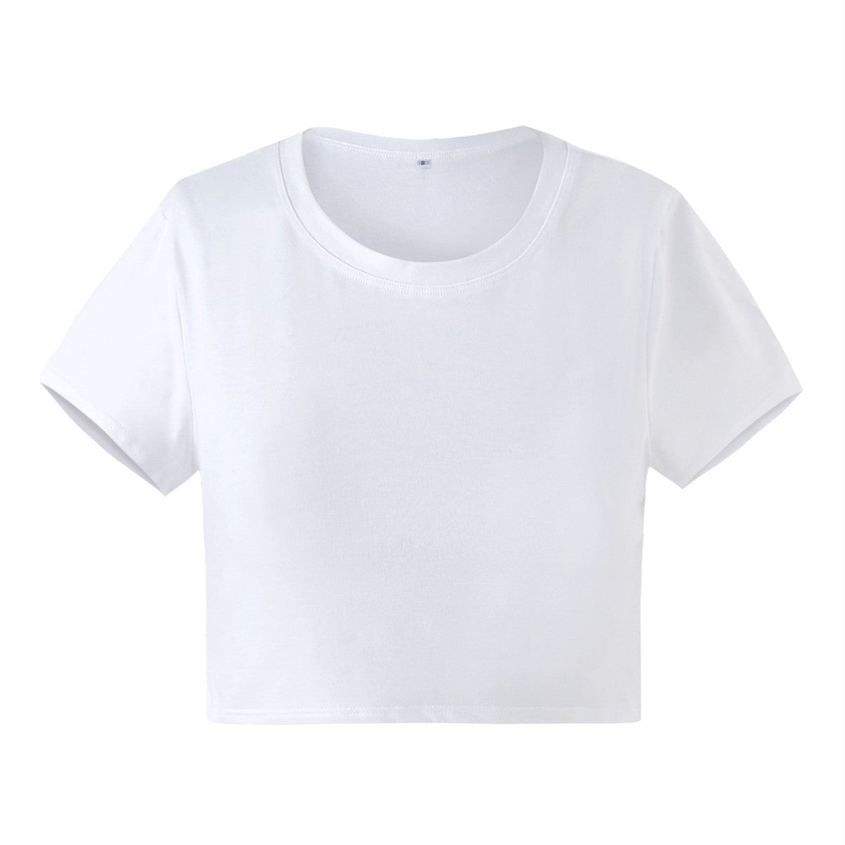 Street Wave Slim Fit Cotton T Shirt White With Red Trim Short Sleeves For Women Casual Everyday Wear
