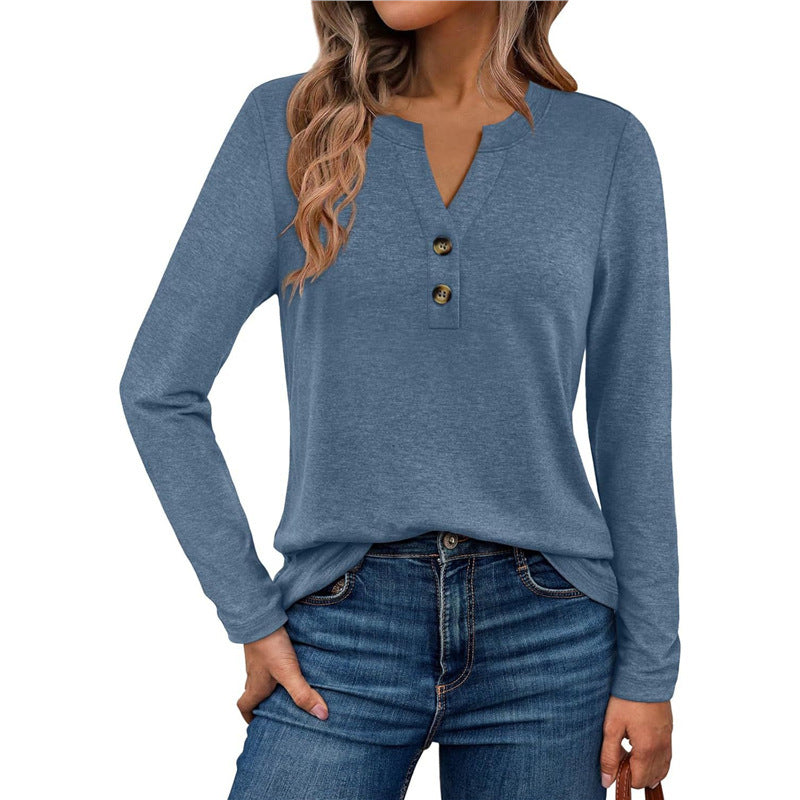 Street-wave Women's Long Sleeve Shirt With Button Details For Everyday Chic And Effortless Style