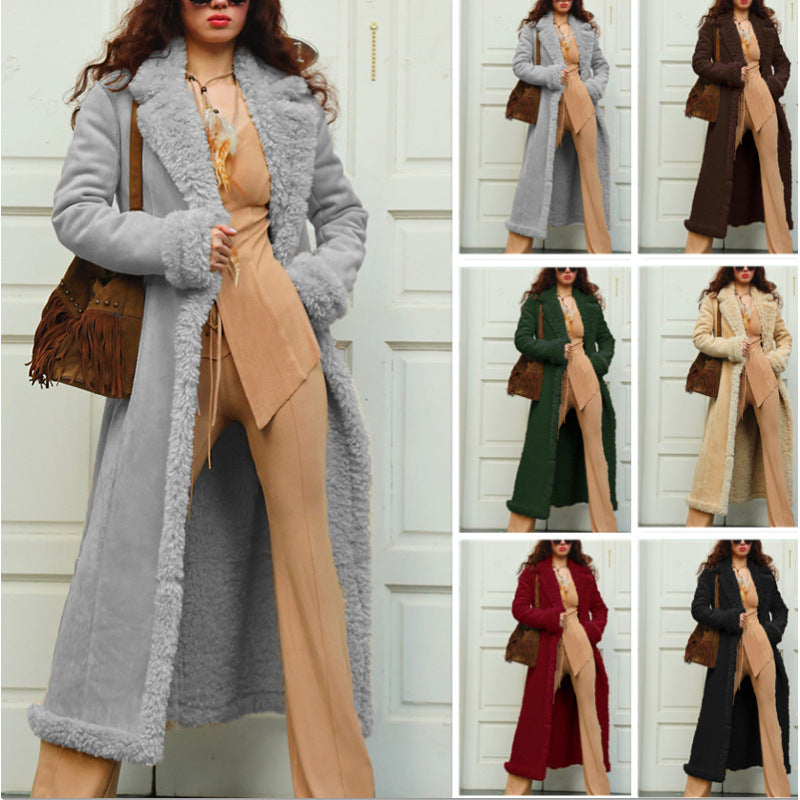 Street-Wave Women Luxury Faux Fur Coat With Plush Shearling Lining For Cold Weather