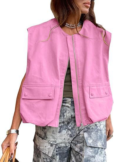 Streetwave Womens Breathable Utility Vest For Transitional Weather Versatile Chic Outerwear