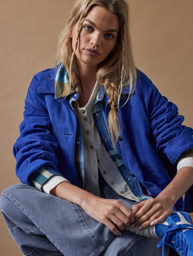 Street Wave Women's Modern Utility Jacket Durable Urban Everyday Wear With Button Closure