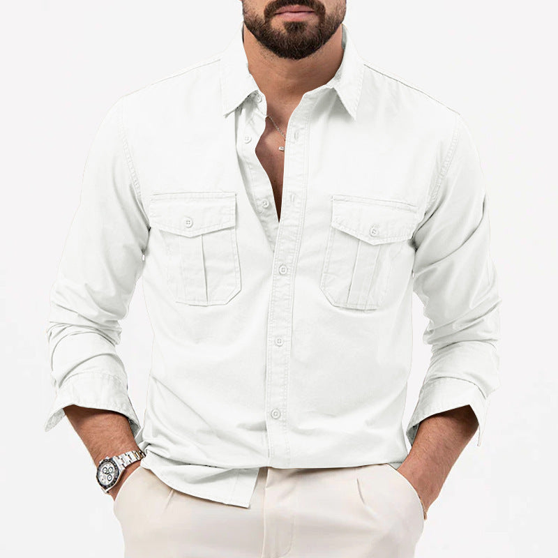 Streetwave Men's Cotton Shirt With Patch Pockets For Style Conscious Men Premium Everyday Wear For Office And Casual