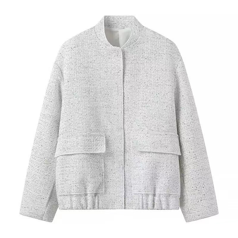Street-Wave Women's Sequin Bomber Jacket With Glam Sparkle For Party Nights And Evening Events
