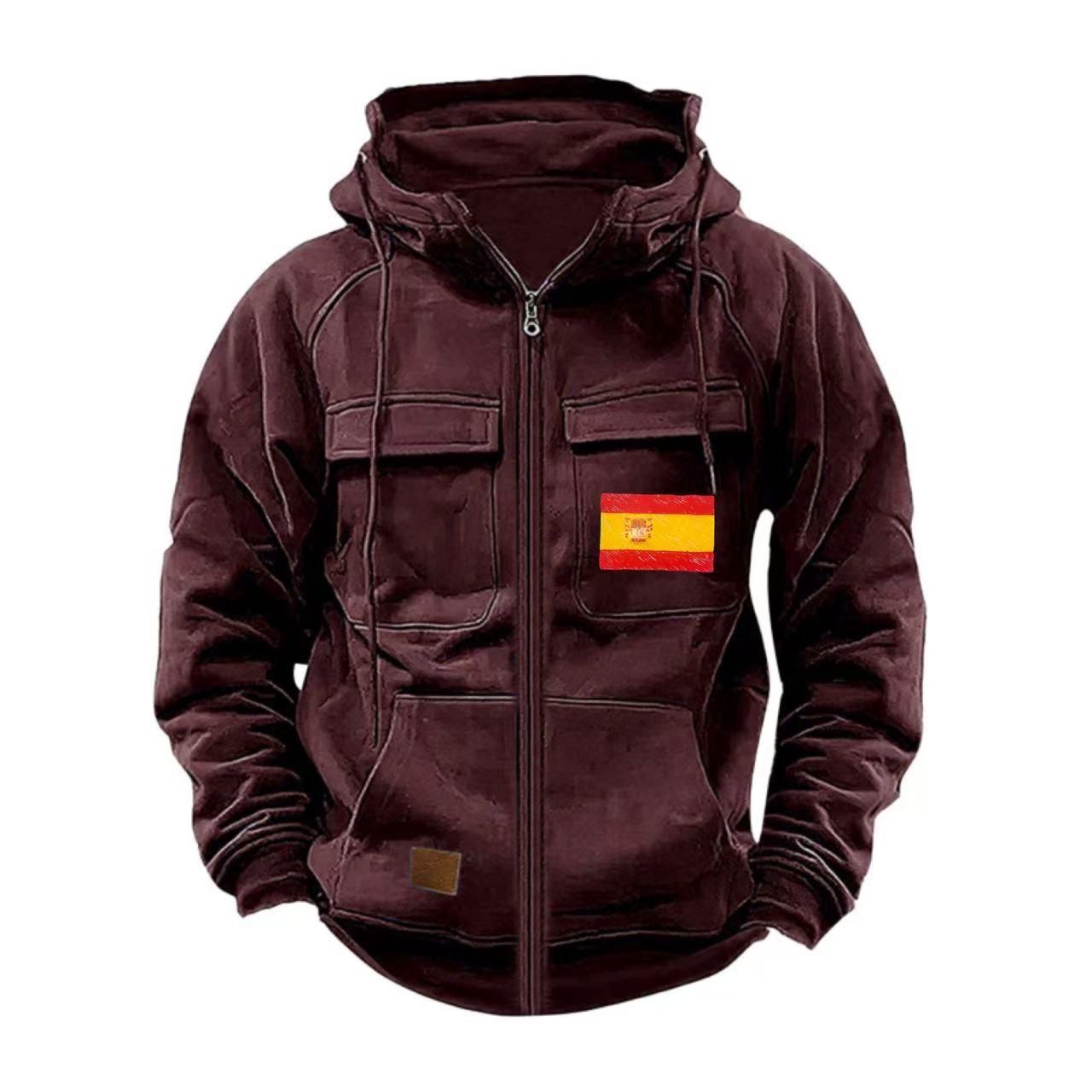 Street Wave Mens Functional Jacket With Multiple Pockets For Urban Daily Wear Everyday Comfort