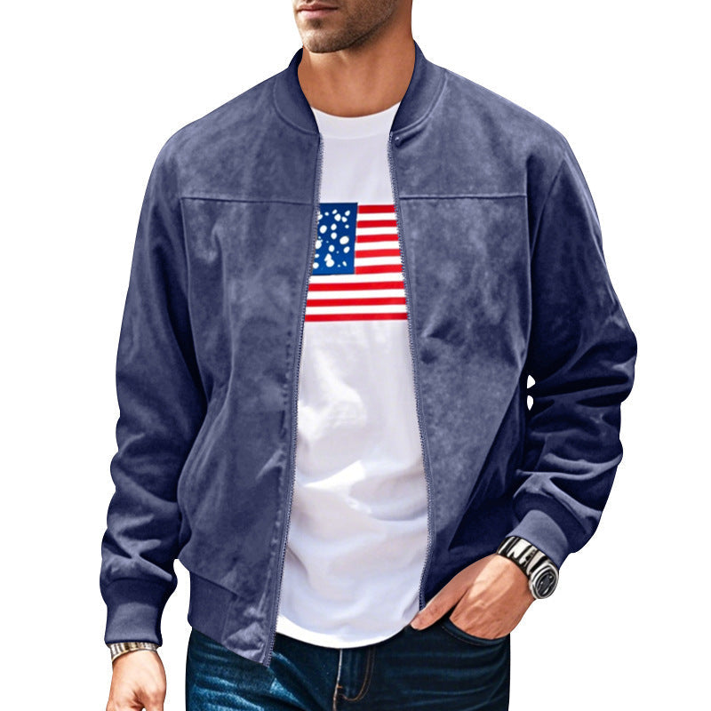 Street-wave Men's Bomber Jacket With Modern Cut And Practical Pockets For Stylish Everyday Wear