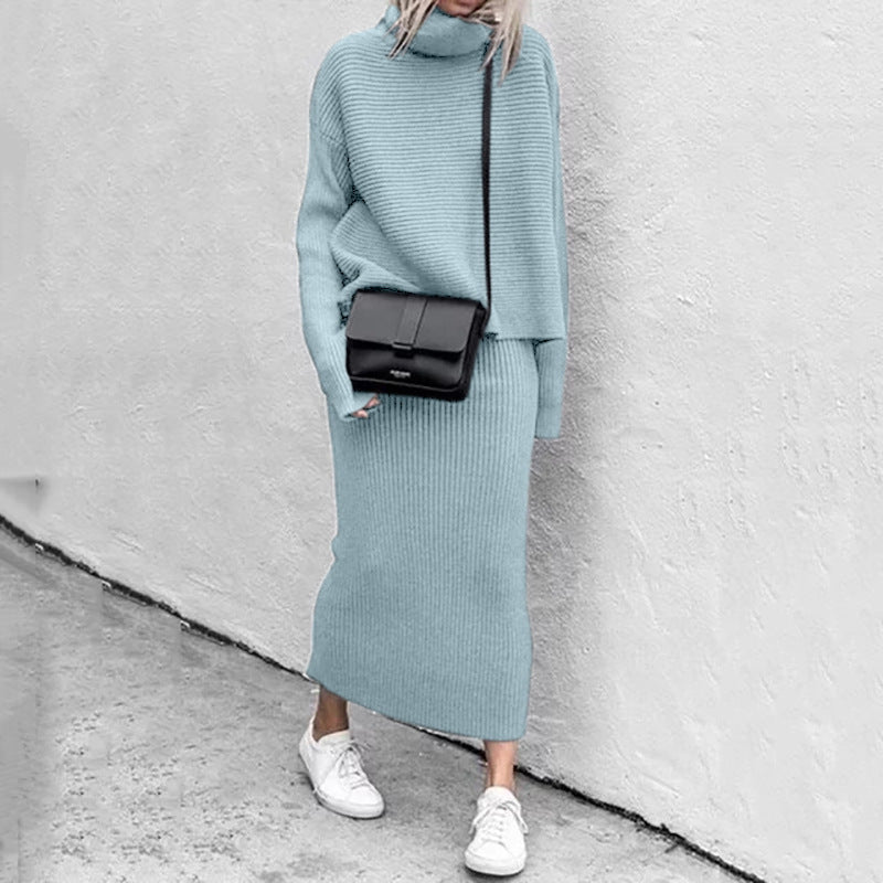 Street-Wave Natalie Women's Cozy Pullover and Skirt Set
