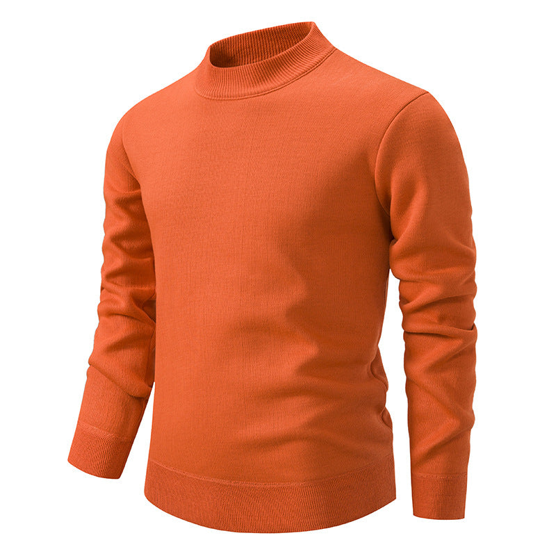 Men's Premium Knit Pullover With Modern Stand Collar By Street-wave For Everyday Style And Warmth