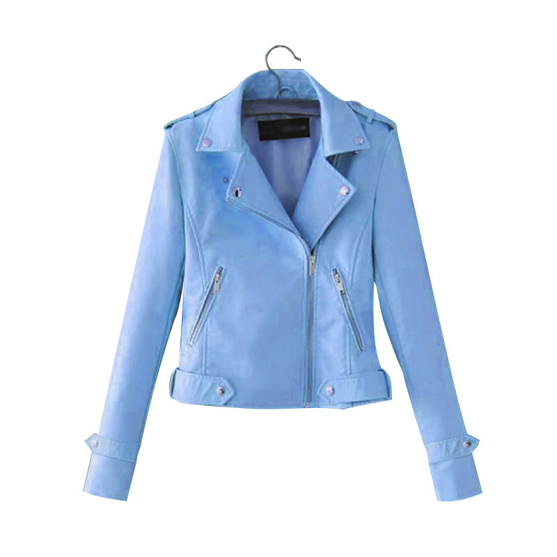 Street Wave Women's Faux Leather Biker Jacket With Trendy Cut For Modern Style And Confidence