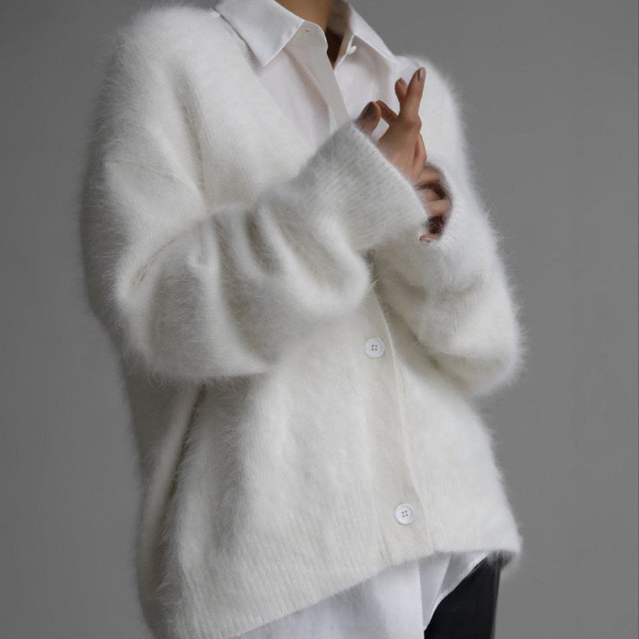 Street-wave Women's Cozy Cardigan In Soft Wool For All Day Comfort And Hypoallergenic Wear