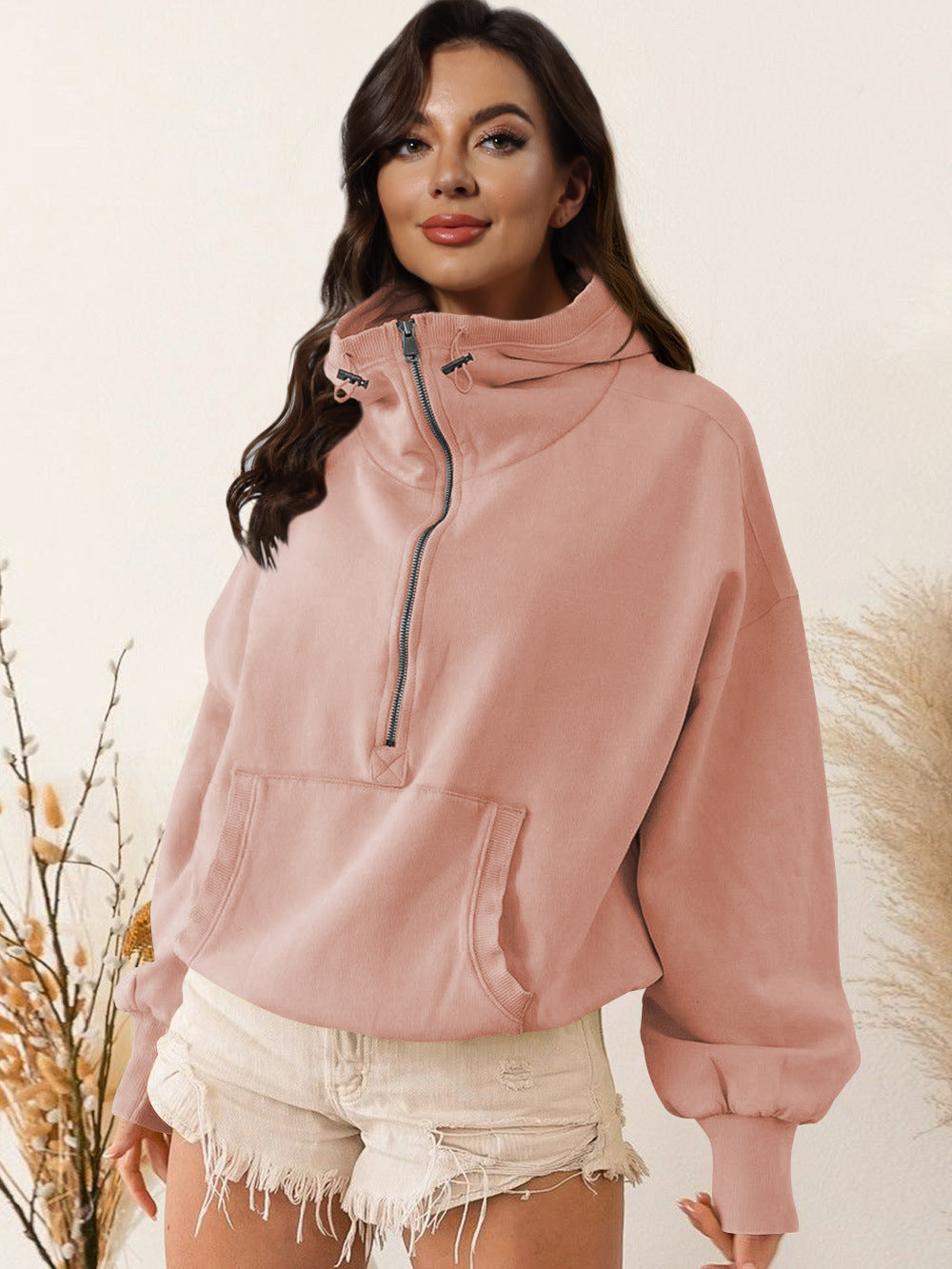 Street-wave Women Half Zip Hoodie for Active Lifestyles Ultra Soft Comfort Casual Everyday Wear