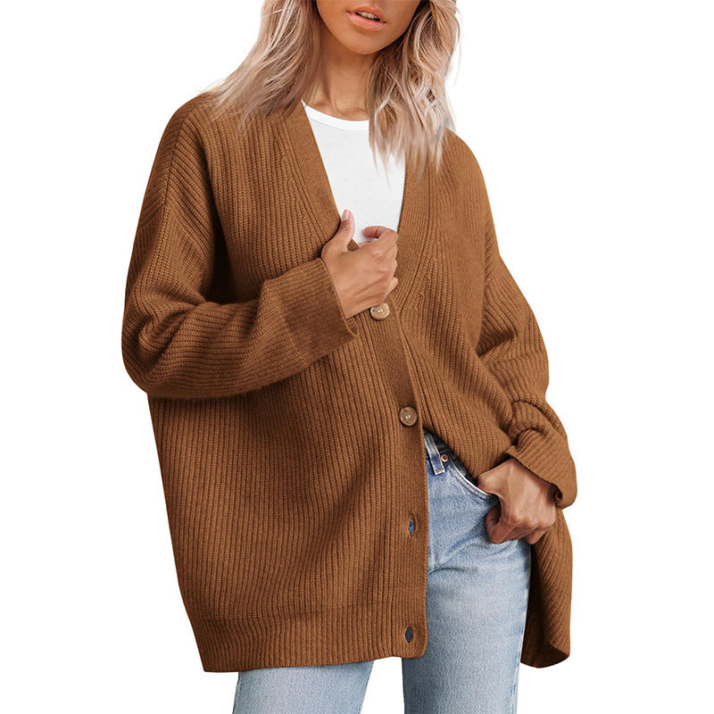 Street-Wave Anna Striped Knit Cardigan Unisex Oversized