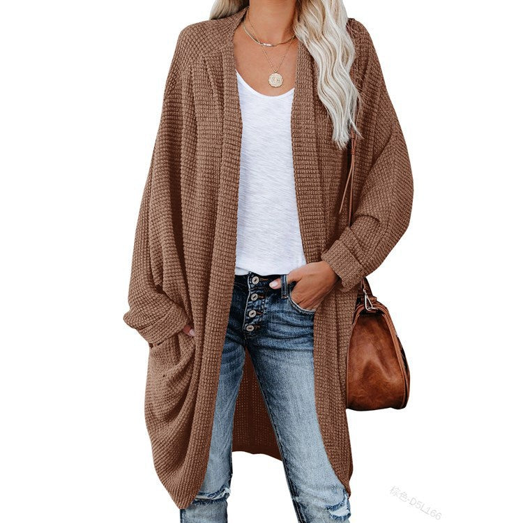 Streetwave Casual Knit Cardigan For Women Cozy Oversized Drape Front Essential Wardrobe