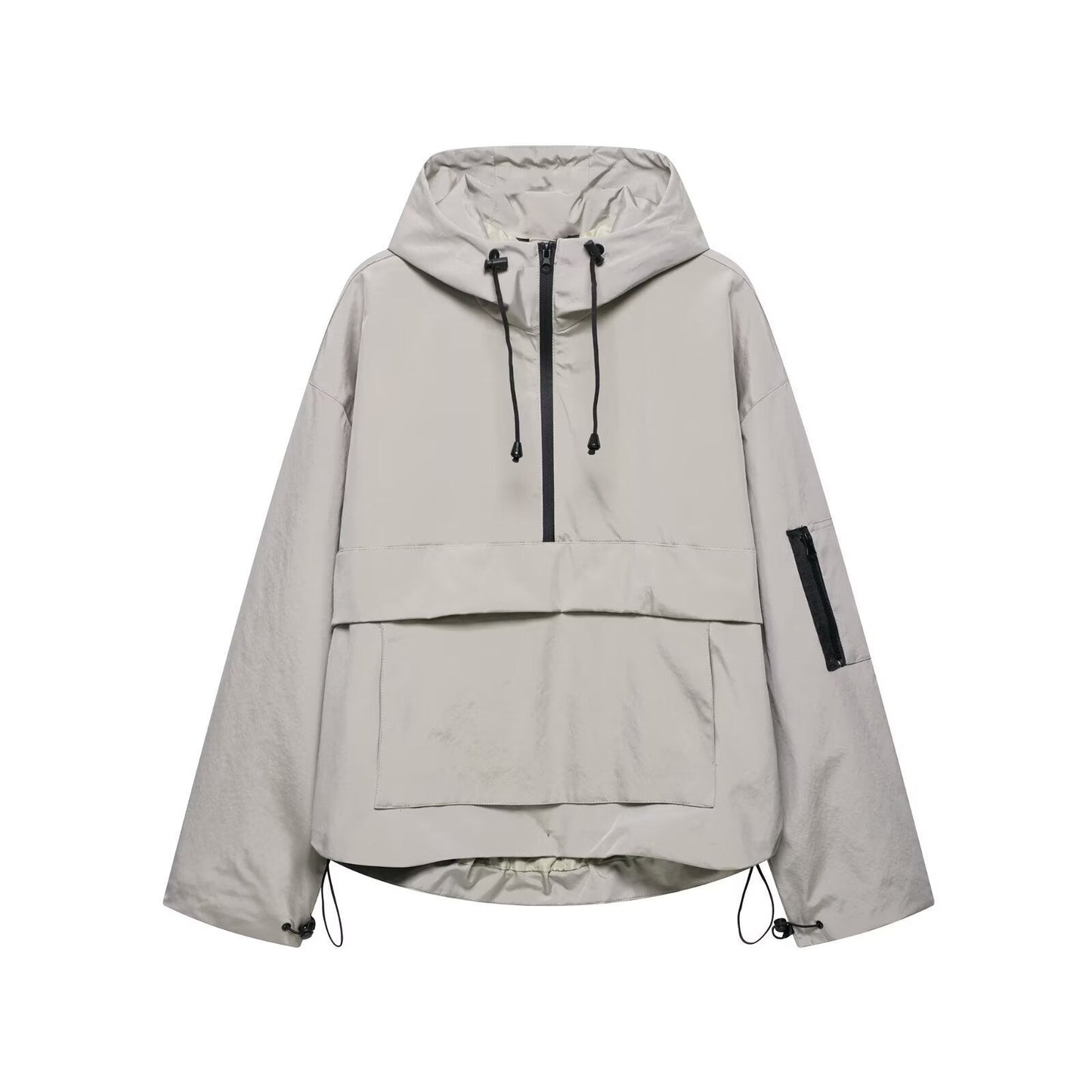 Street-wave Women's Lightweight Anorak Jacket With Practical Pockets Water Repellent For Active Fashion