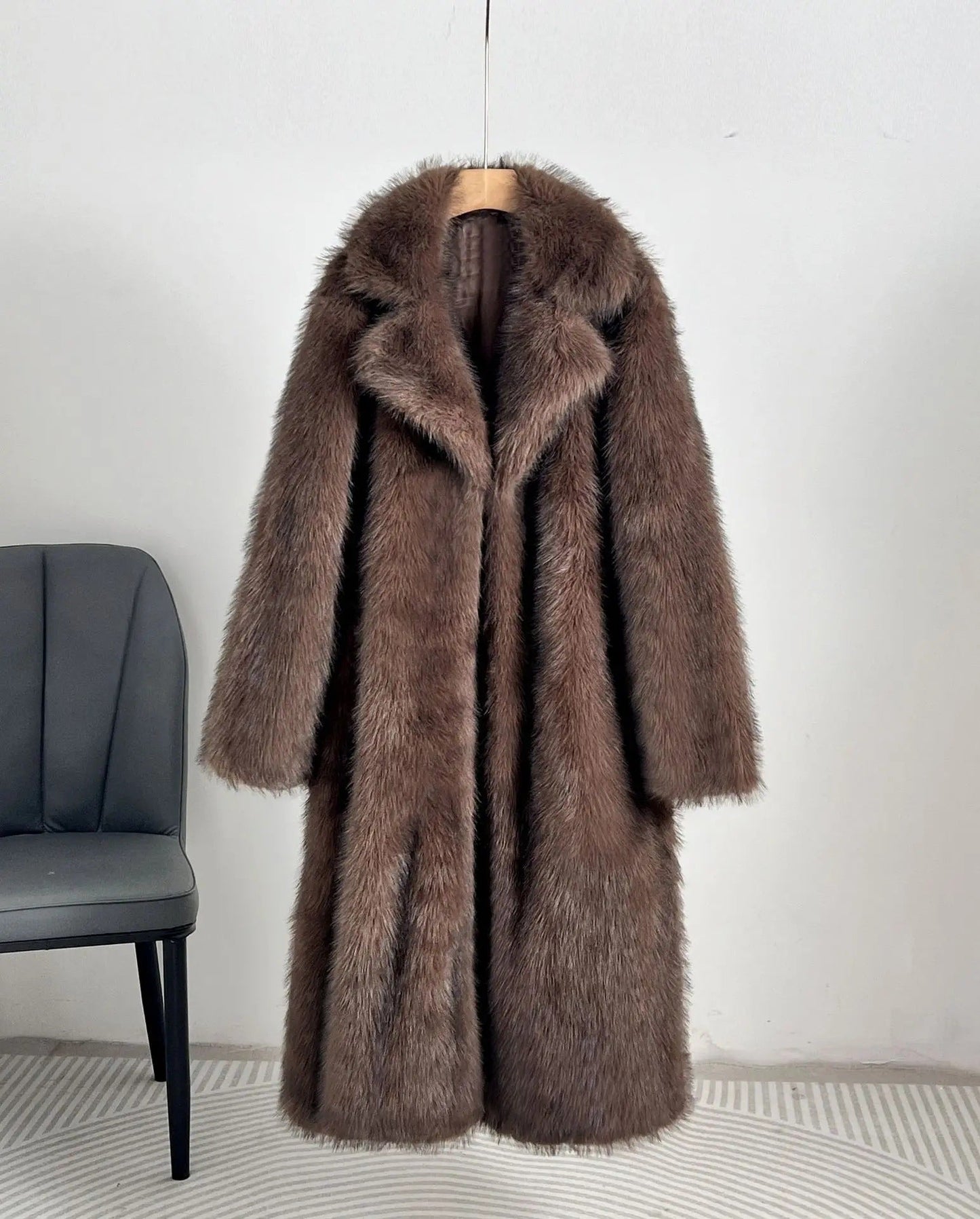 Street Wave Luxury Faux Fur Coat For Women Oversized Cozy Warmth Chic Streetwear