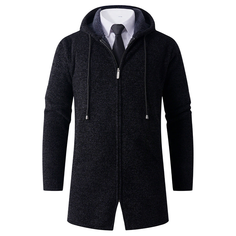 Street-wave Men's Hooded Zip Hoodie Jacket With External Front Zip And Practical Hood