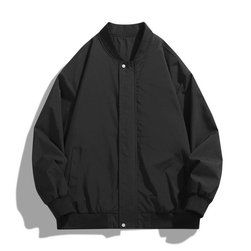 Mens Sporty Transitional Jacket With High Collar And Side Pockets Streetwave For Men