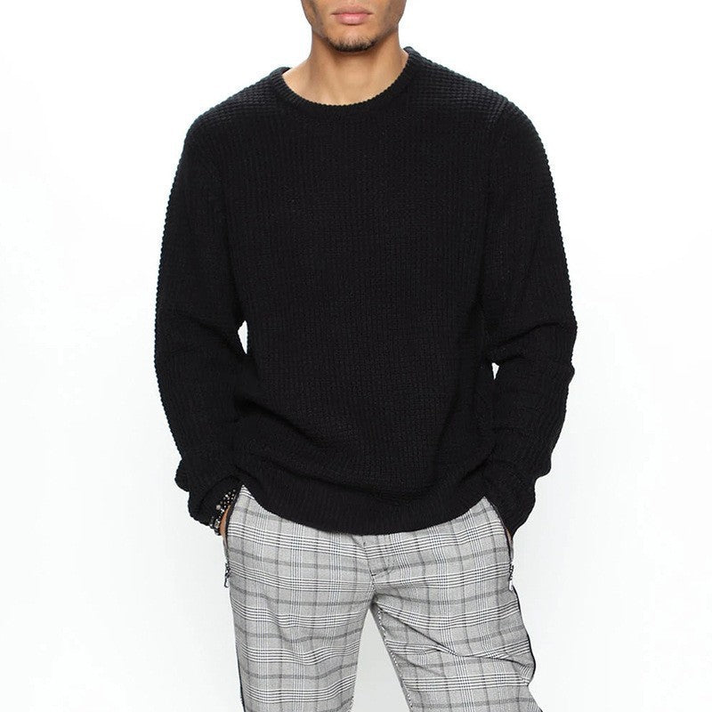 Street Wave Men's Chunky Knit Sweater With Modern Fit And Cozy Lined Interior For Cold Weather