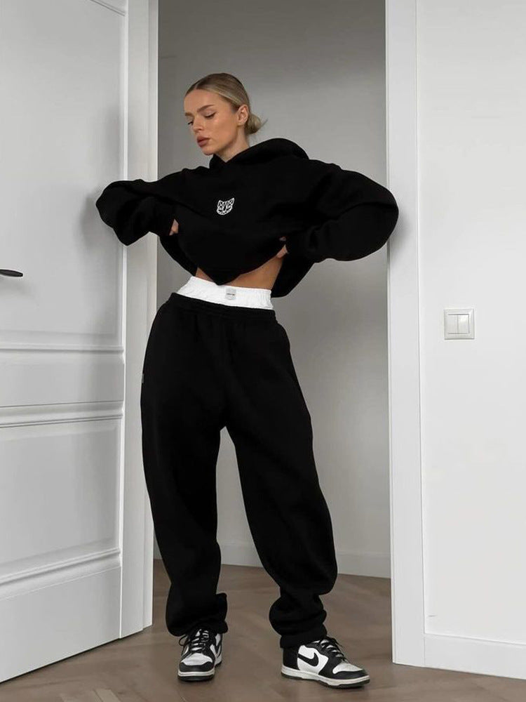 Street-Wave Women Oversized Hoodie And Casual Jogger Set For Everyday Comfort And Street Style